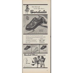 1953 Sundial Shoes Ad "Start them off"