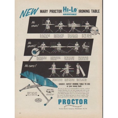 1953 Proctor Electric Company Ad "Mary Proctor"