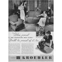 1937 Kroehler Furniture Ad "We're Proud"