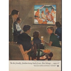 1953 United States Brewers Foundation Ad "Beer belongs"