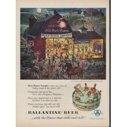 1953 Ballantine Beer Ad "Barn Dance Tonight"