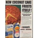 1953 Durkee's Ad "New Coconut Cake"