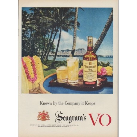 1953 Seagram's V.O. Canadian Whisky Ad "Company it Keeps"