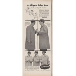 1953 Alligator Coats Ad "An Alligator Makes Sense"