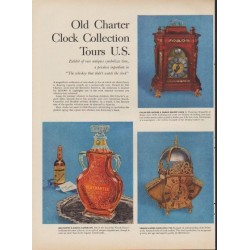 1953 Old Charter Ad "Clock Collection"