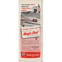 1953 Magic Chef Ad "You see the Light"