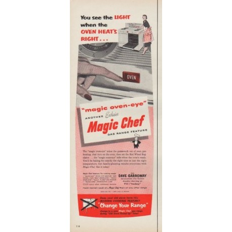 1953 Magic Chef Ad "You see the Light"