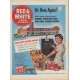 1953 Red & White Food Stores Ad "It's Here Again"