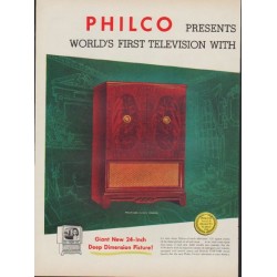 1953 Philco Television Ad "Deep Dimension"