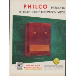 1953 Philco Television Ad "Deep Dimension"