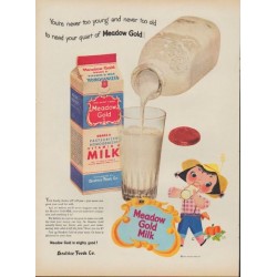 1953 Meadow Gold Ad "You're never too young"