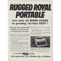 1953 Royal Typewriter Ad "Rugged Royal Portable"