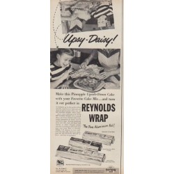 1953 Reynolds Wrap Ad "Upsy-Daisy!"