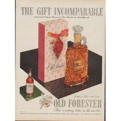 1953 Old Forester Whisky Ad "The Gift Incomparable"