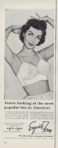 Vintage advertising print ad FASHION Warner Bra Close-Up Look