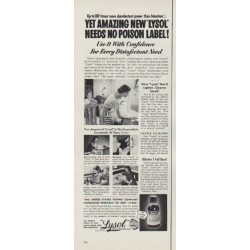 1953 Lysol Ad "No Poison Label"