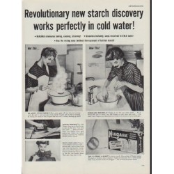 1953 Niagara Starch Ad "works perfectly"