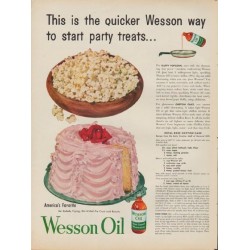 1953 Wesson Oil Ad "start party treats"