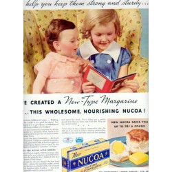 1937 Nucoa Margarine Ad "Keep Them Strong"