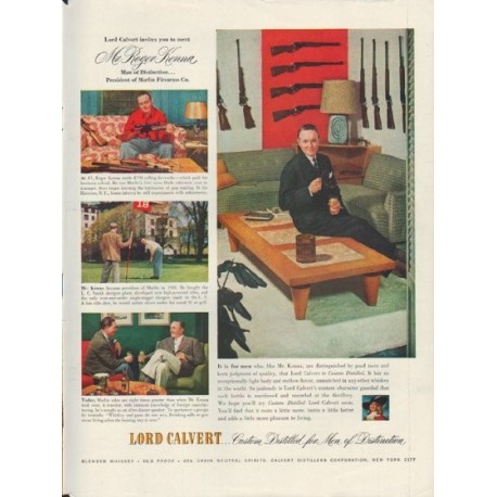 1953 Lord Calvert Ad "Mr. Roger Kenna"