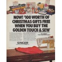 1971 Singer Sewing Machine Ad "Christmas Gifts"