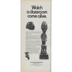 1971 Alva Museum Replicas Ad "Watch a classroom come alive"