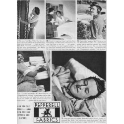 1937 Pepperell Fabrics Ad "Pepperell Label"