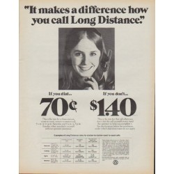 1971 Bell Telephone Ad "It makes a difference"