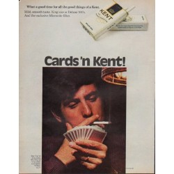 1971 Kent Cigarettes Ad "Cards 'n Kent"