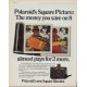 1971 Polaroid Ad "Square Picture"