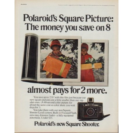 1971 Polaroid Ad "Square Picture"