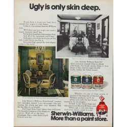 1971 Sherwin-Williams Ad "Ugly is only skin deep."