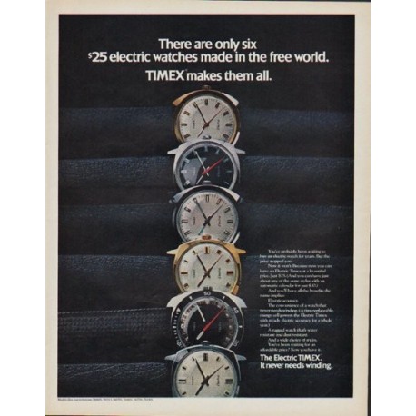 1971 Timex Ad "There are only six"