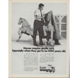 1971 Mayflower Ad "Horses require gentle care."