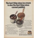 1971 Birds Eye Pudding Ad "The best thing since ice cream"
