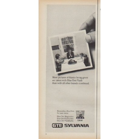 1971 Sylvania Flashbulbs Ad "More pictures of thanks"