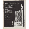 1971 Silva Cigarettes Ad "Silva Thins"