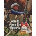 1971 Marlboro Cigarettes Ad "Come to where the flavor is."