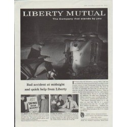 1957 Libery Mutual Ad "Bad accident at midnight"