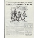 1957 New York Life Ad "Family Insurance Plan"