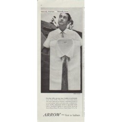 1957 Arrow Shirt Ad "Naturally American"