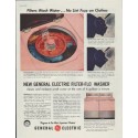 1957 General Electric Ad "Filters Wash Water"