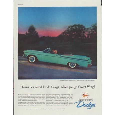1957 Dodge Ad "special kind of magic"