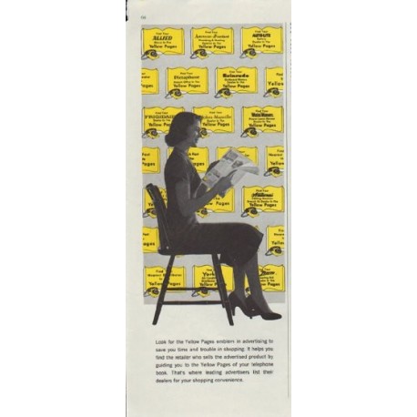 1957 Yellow Pages Ad "Look for the Yellow Pages emblem"