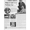 1937 Pullman Company Train Cars Ad "Heap O' Livin'"