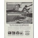 1957 DuPont Ad "nylon cord gives tires lasting strength"