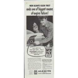 1957 Alemite Ad "New Alemite Kleen Treet"