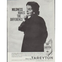 1957 Tareyton Cigarettes Ad "Mildness Makes The Difference"