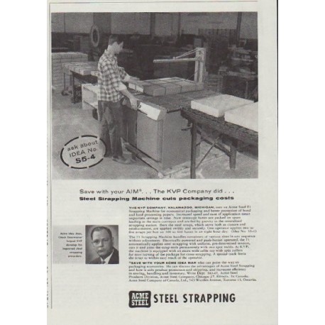 1957 Acme Steel Ad "Steel Strapping"