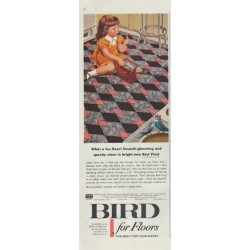 1957 Bird Floors and Roofs Ad "What a fun floor!"